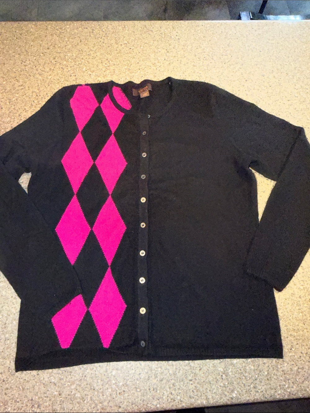 Victor Alfaro argyle cashmere cardigan